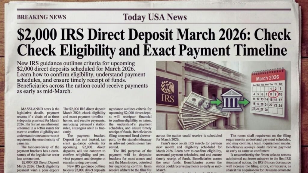 $2,000 Government Payment March 2026