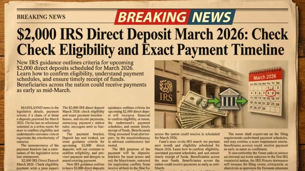 Will a $2,000 Direct Deposit